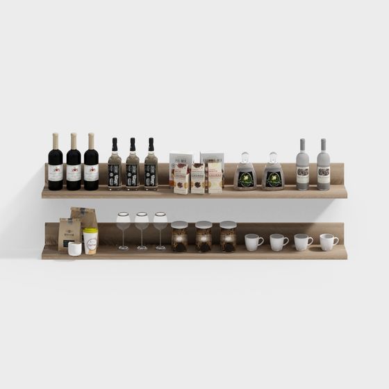 Cozy Bar Shelf 3D model