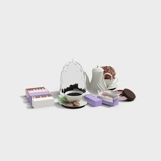 Elegant Afternoon Tea 3D model for Modern Designs