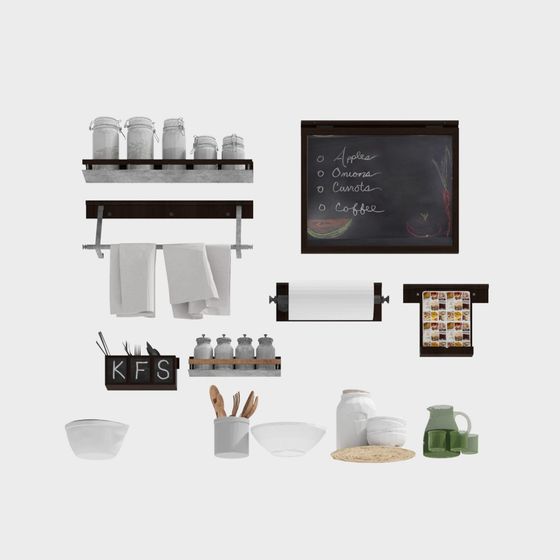 Rustic Kitchen Set 3D model