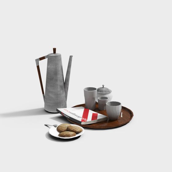 Coffee Time 3D model - Modern Minimalist Aesthetic