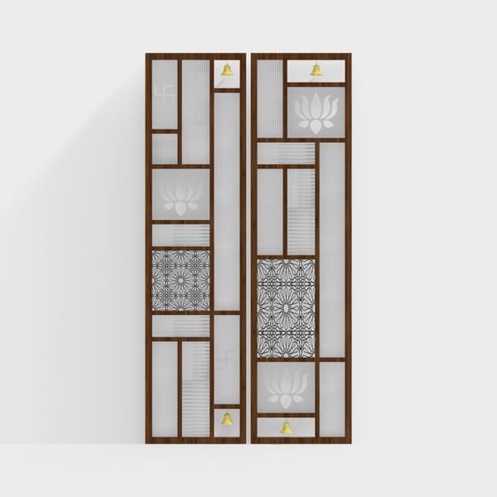 Lotus Panel 3D model for Interiors