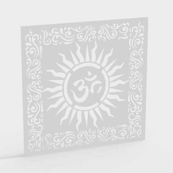 Om Sun Panel 3D model