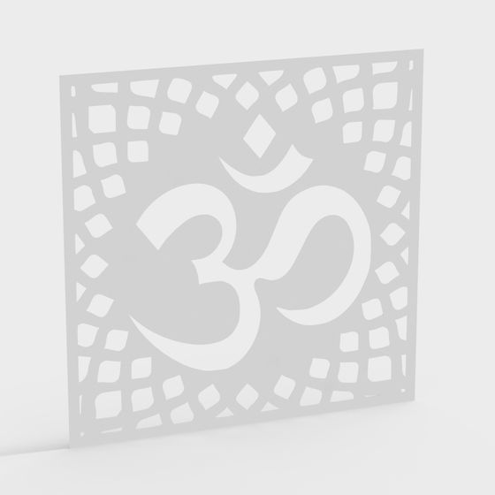 Om Symbol Panel 3D model