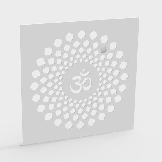 Om Mandala Panel 3D model