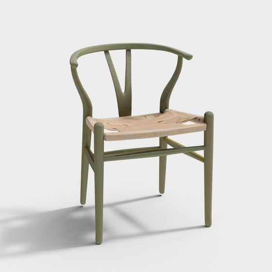 Stylish Wishbone Chair 3D model for Modern Interiors