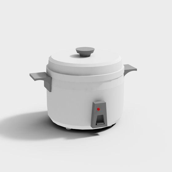 Low Poly Rice Cooker 3D model for Modern Design