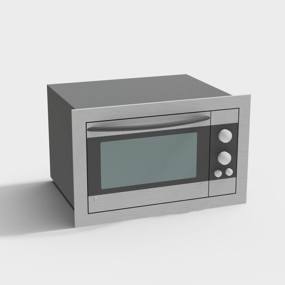 Low-Poly Microwave Oven 3D Model for Modern Kitchens