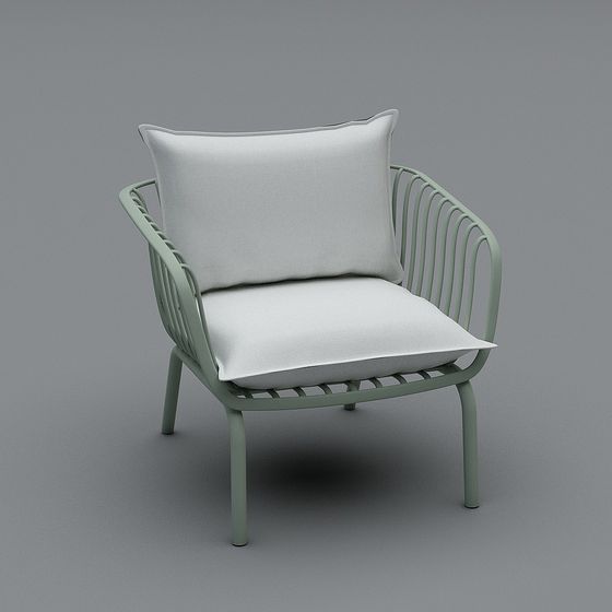 Urban Green Sofa 3D model for Modern Spaces