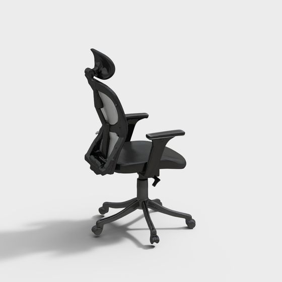 Ergonomic Black Office Chair 3D model