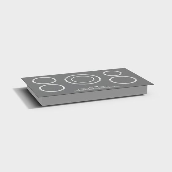 Modern Induction Cooktop 3D model