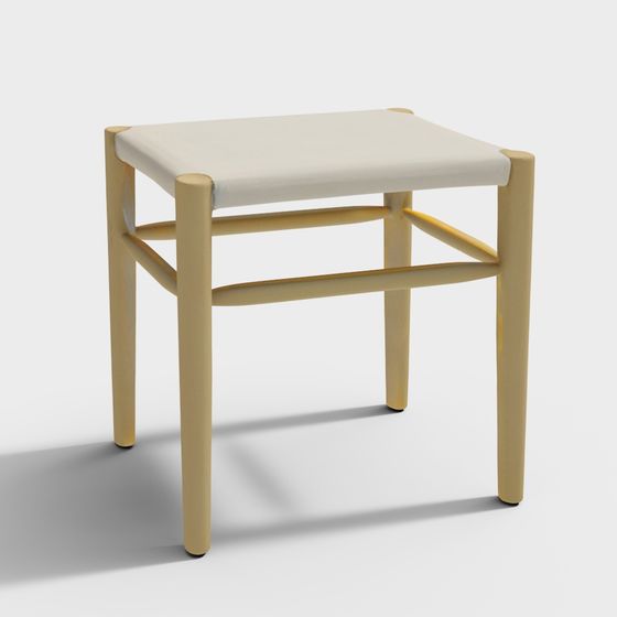 Wooden Stool 3D model for Modern Minimalist Spaces