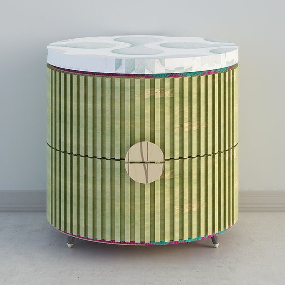 Origami Time Cylinder Side Table 3D model