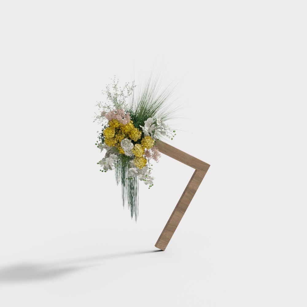 Modern Wedding Floral Photo-Frame Decor