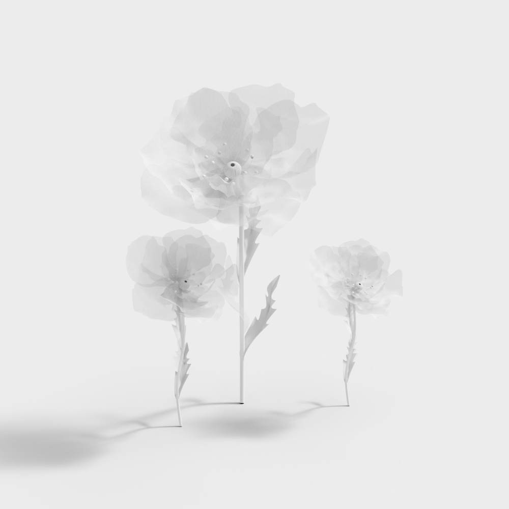 Modern Wedding Tulle Flowers