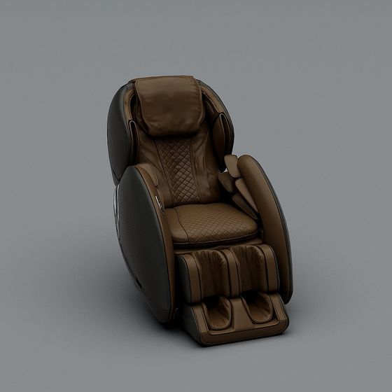 Elegant Low-Polygon Massage Chair 3D Model