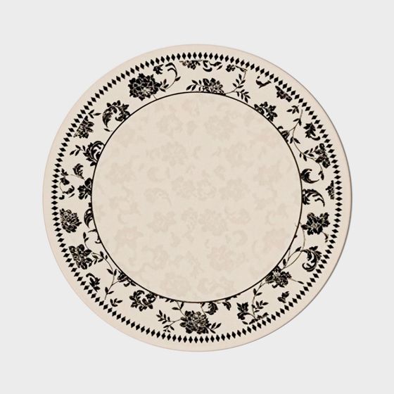 Vintage-Style Round Rug