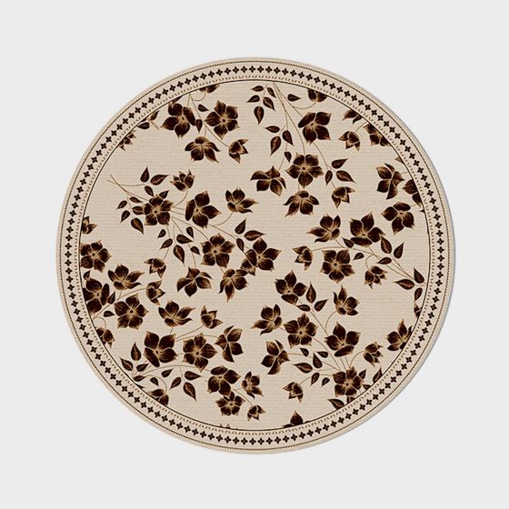 French Cream Style Round Carpet