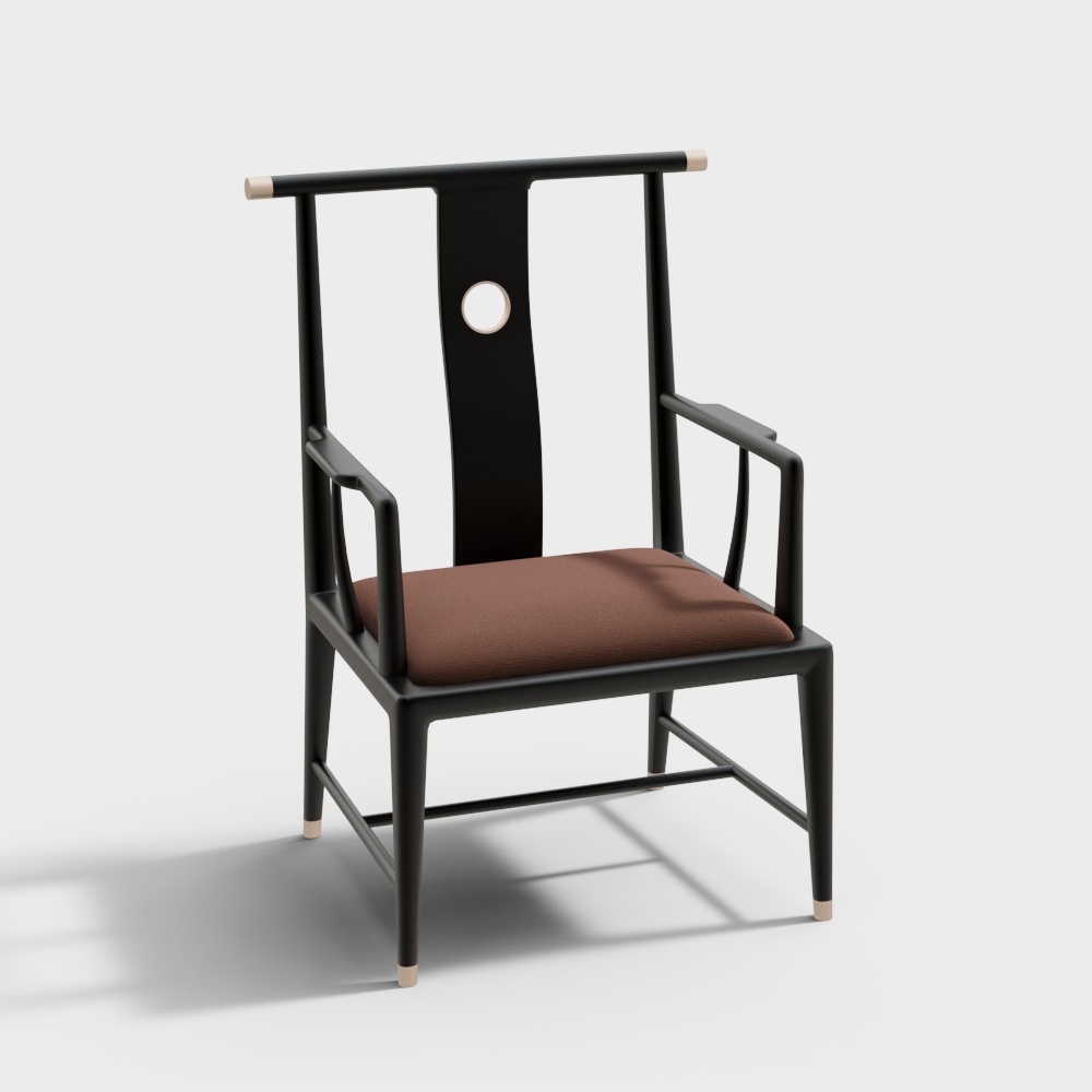 Стул с подлокотником в новом китайском стиле