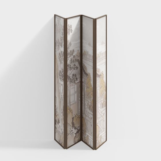 ฉากกั้นแบบพับสไตล์จีน