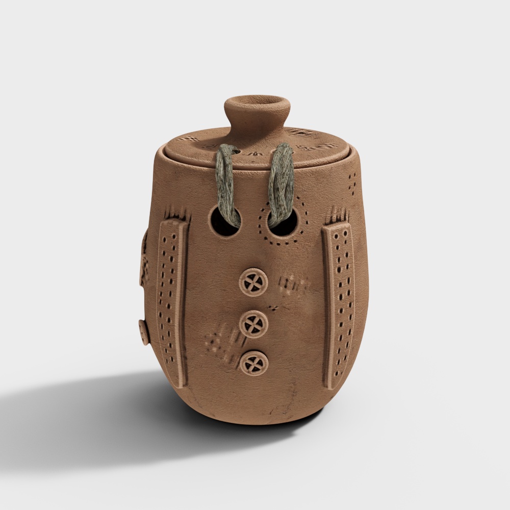 Wabi-Sabi Clay Pot Ornament