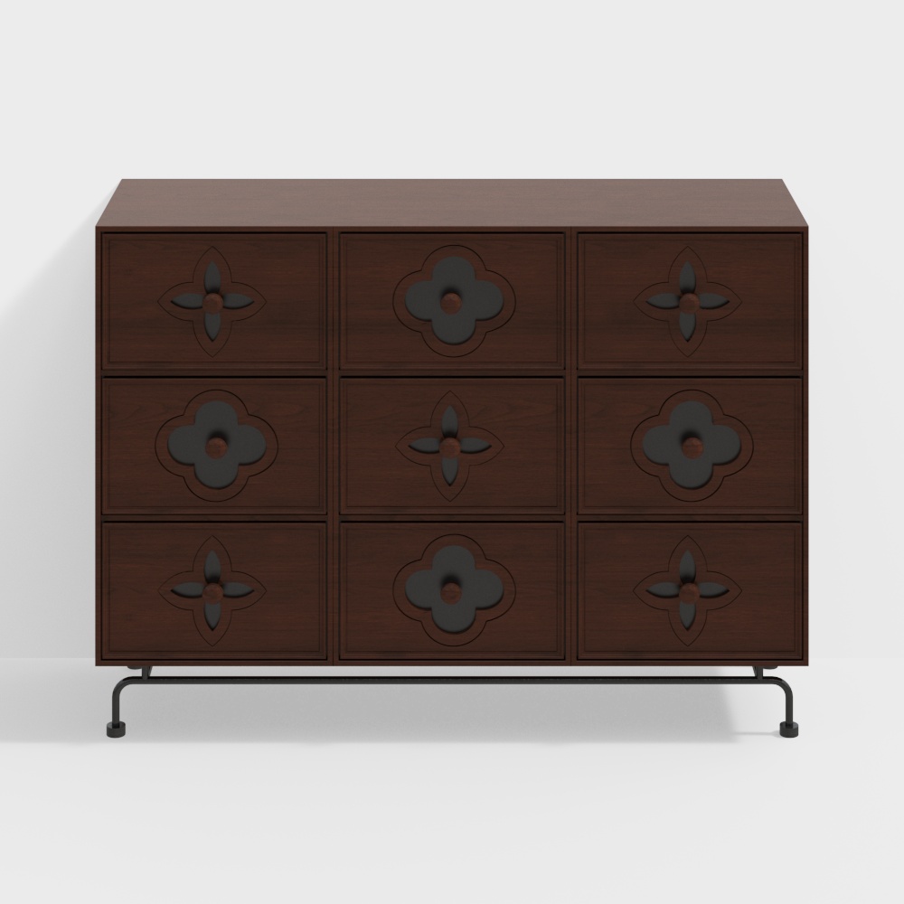 ヴィンテージスタイル玄関キャビネット