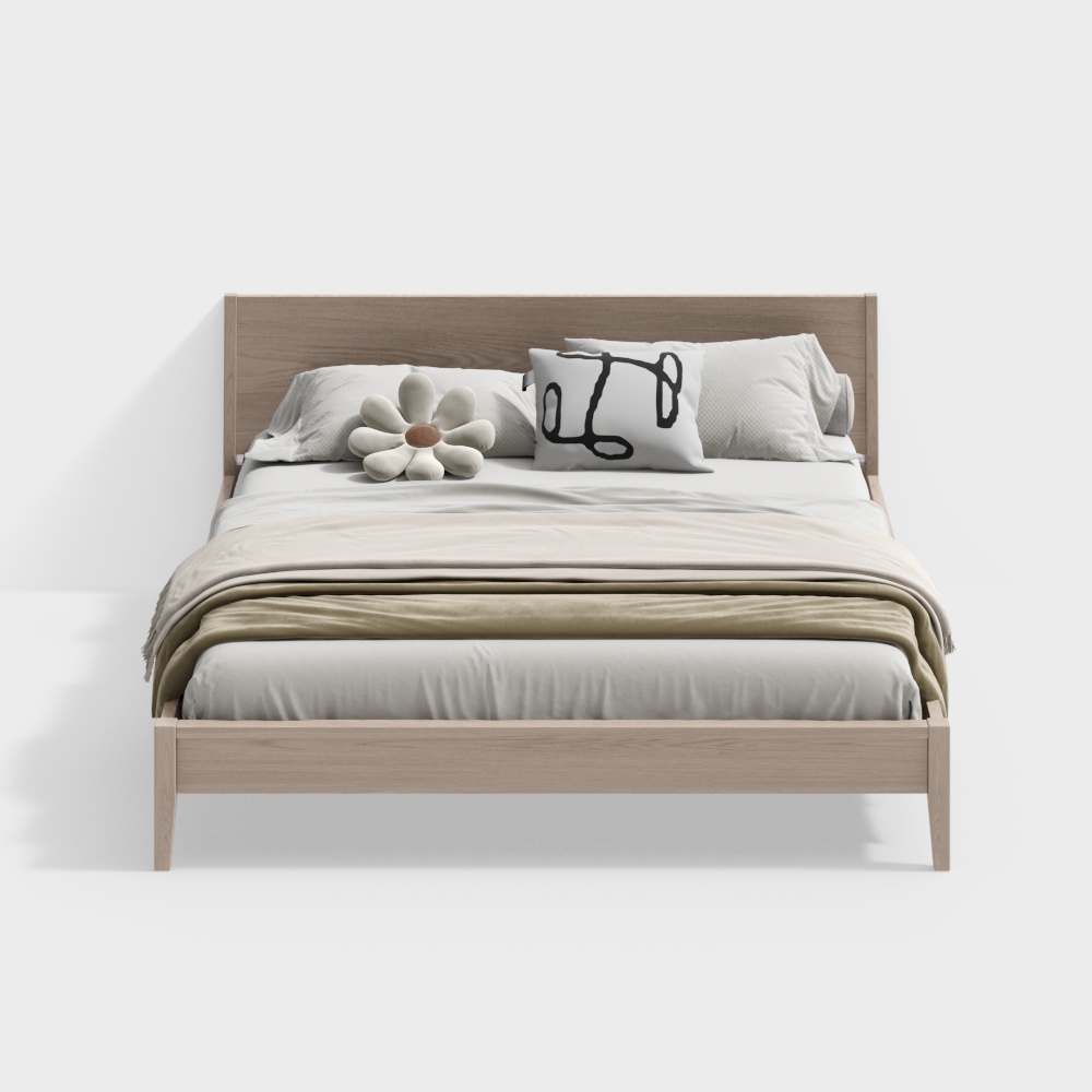 노르딕 스타일 더블 침대