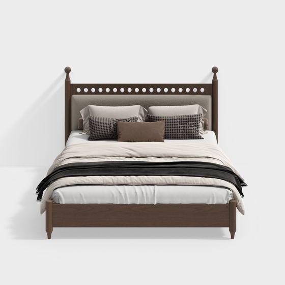 Cama Doble Vintage Estilo Francés