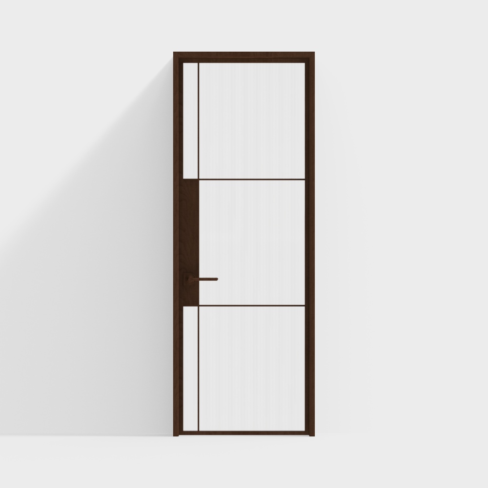 Mid-Century Style Glass Door