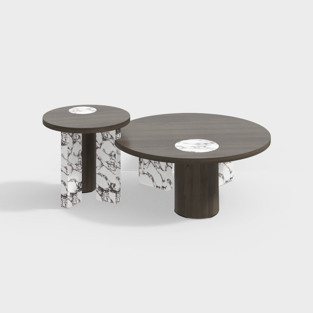 Современный комбинированный кофейный столик