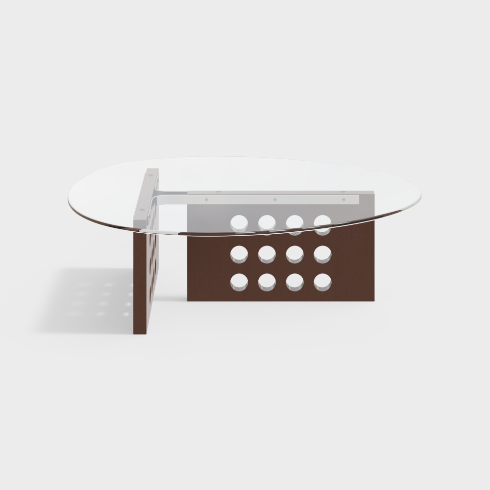 Журнальный столик из стекла в стиле середины века