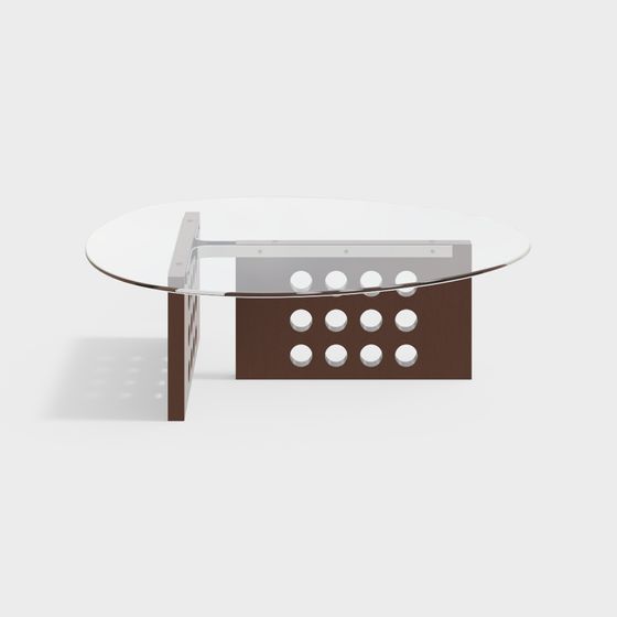 Mid-Century Style Glass Coffee Table