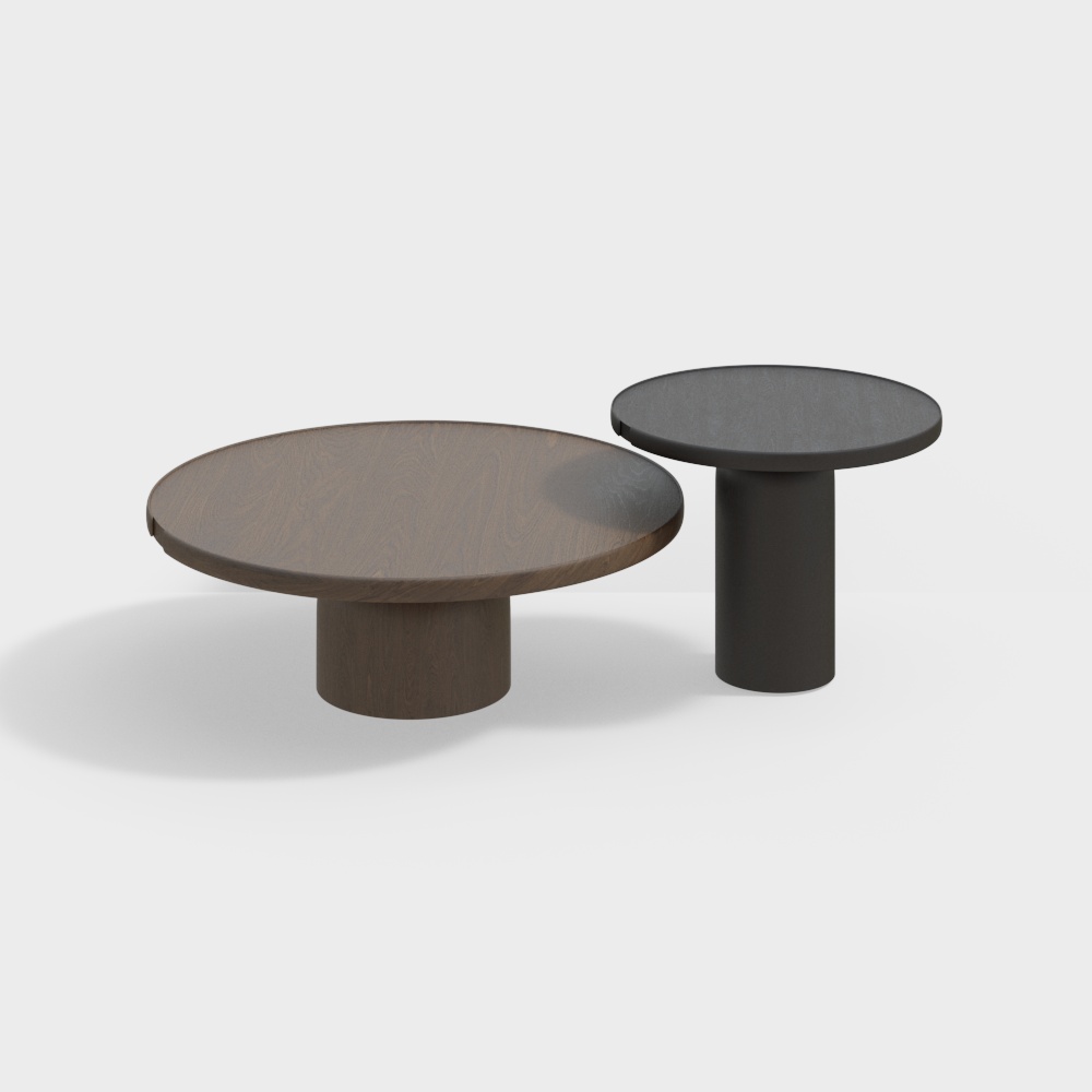 Juego de Mesas de Café Estilo Wabi-Sabi