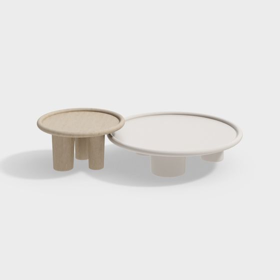 Modern Cream Style Coffee Table Set