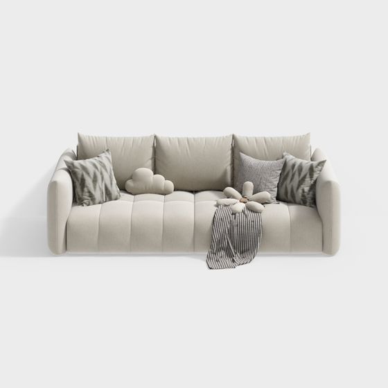 Canapé Deux Places Style Crème