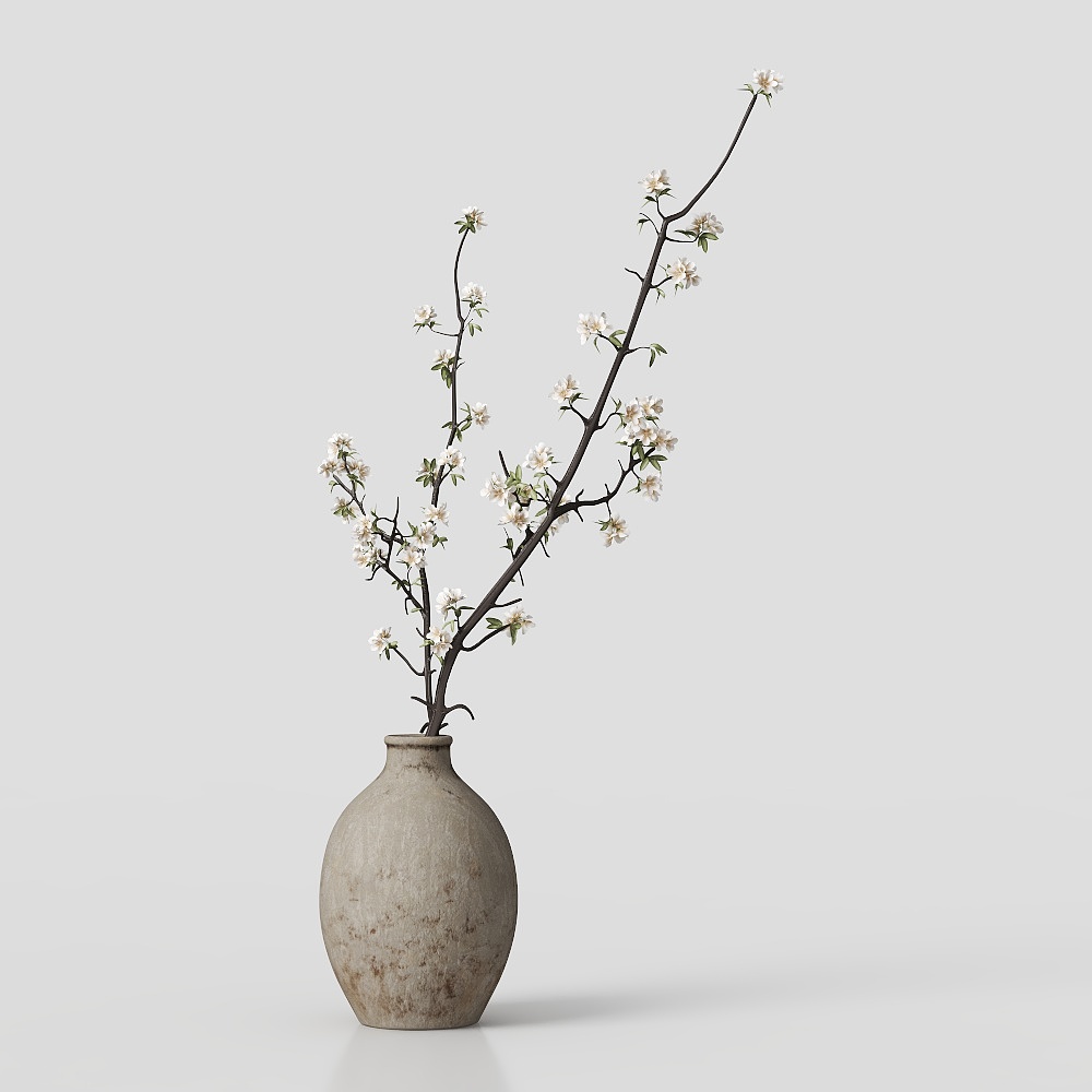 Современная ваза с цветочным орнаментом