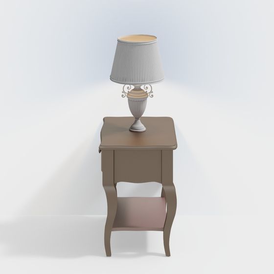 Charming Vintage Nightstand 3D model for Cozy Spaces
