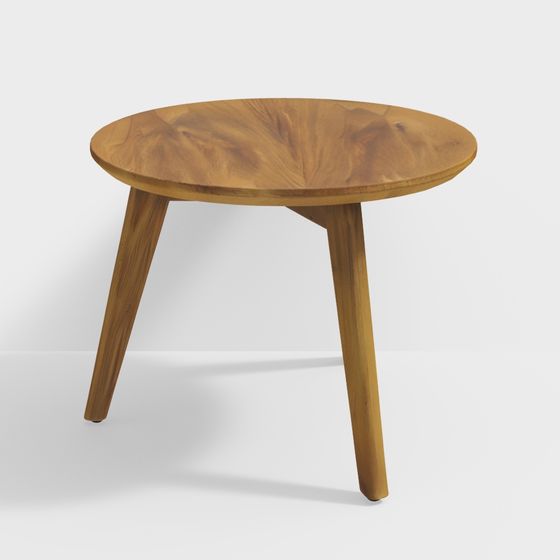 Stylish Low-Poly Round Table 3D model for Modern Interiors