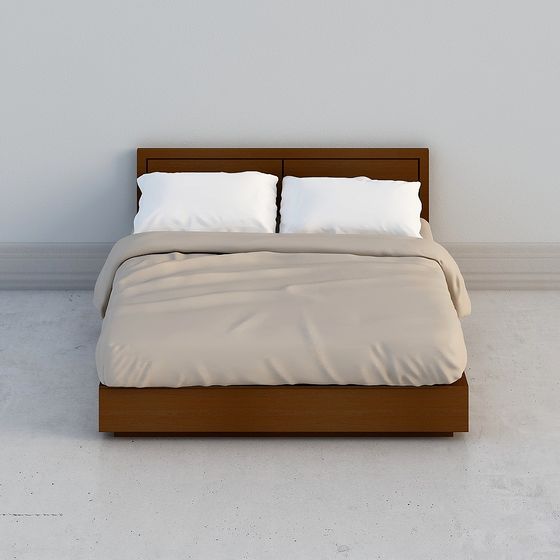 Modern Minimalist Bed Frame 3D model
