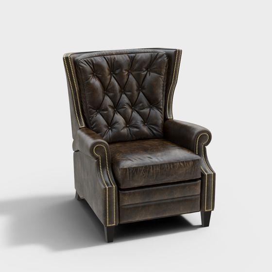 Vintage Leather Chair 3D model for Modern Design