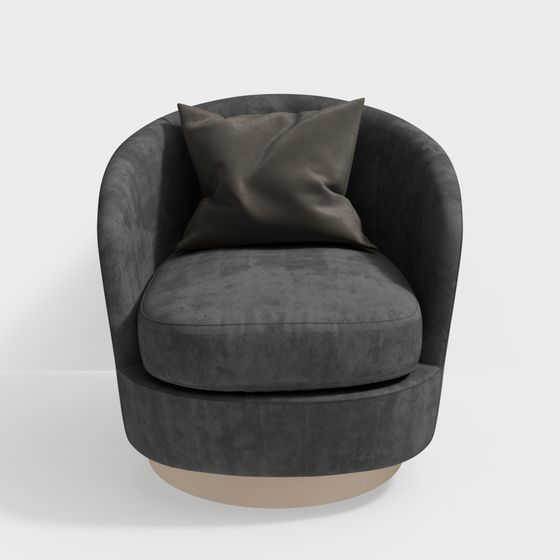 Cozy Velvet Chair 3D model