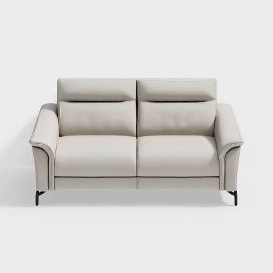 Elegantly Designed Low-Polygon Sofa 3D model