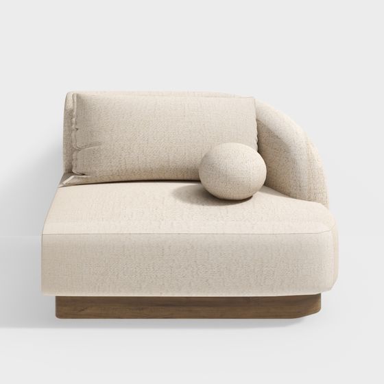 Elegant Curved Sofa 3D model for Modern Interiors