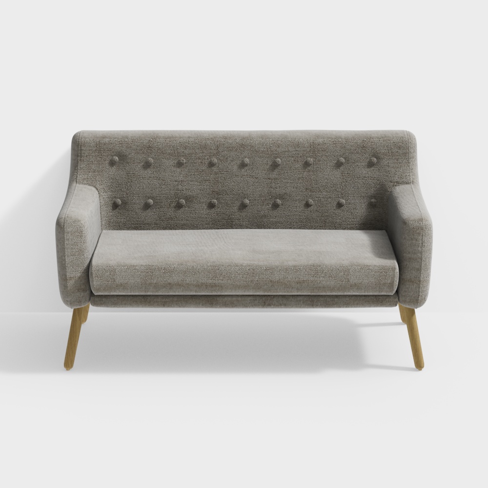 Elegant Gray 3D Sofa Model for Modern and Vintage Designs