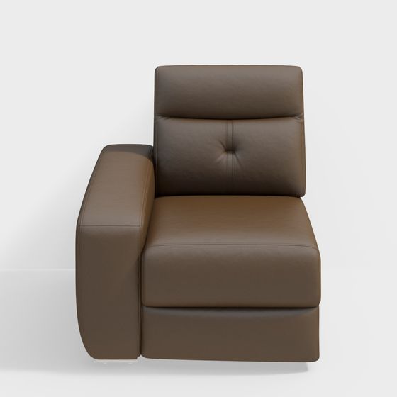 Cozy Retreat Low-Poly Armchair 3D model