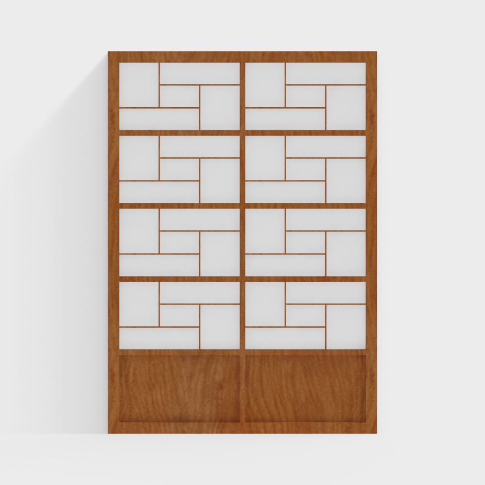 Geometric Light and Shadow Screen – Wood Partition Model