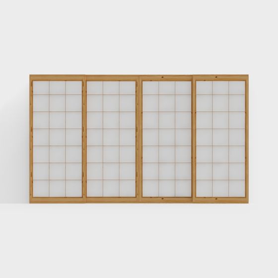Japanese Sliding Door 3D model