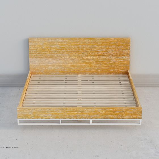 Modern Minimalist Bed Frame 3D model