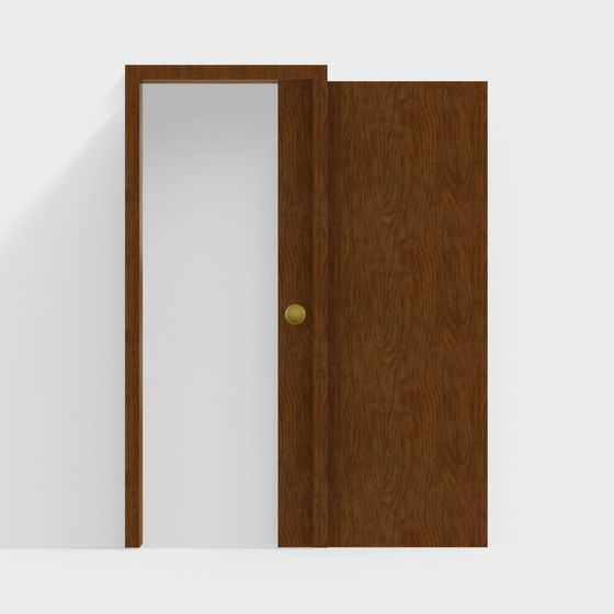 Vintage Wooden Door 3D model