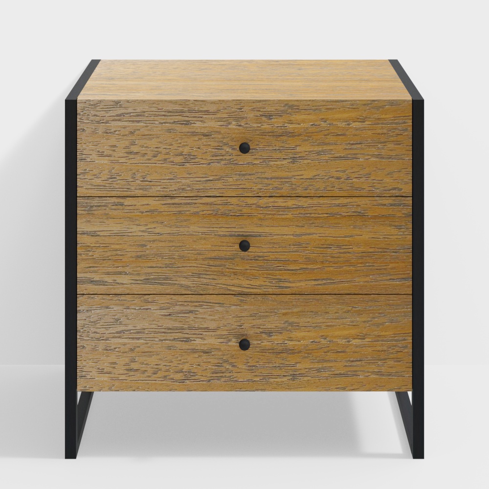 Ilena Sorely 3 Drawer Dresser (Black)