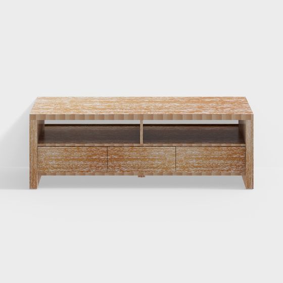 Unique Low Poly TV Cabinet 3D model